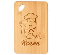 Planetee Planche à découper Chef Ronan cadeau cuisine crémaillère homme