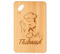 Planetee Planche à découper Chef Thibaud cadeau cuisine crémaillère homme