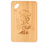 Planetee Planche à découper Cheffe Alix cadeau cuisine crémaillère Femme