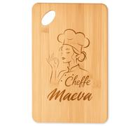Planetee Planche à découper Cheffe Maeva cadeau cuisine crémaillère Femme