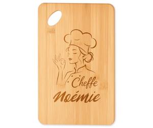 Planetee Planche à découper Cheffe Noémie cadeau cuisine crémaillère Femme