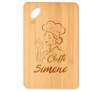 Planetee Planche à découper Cheffe Simone cadeau cuisine crémaillère Femme