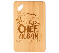 Planetee Planche à découper Le Chef Alban cadeau cuisine crémaillère homme
