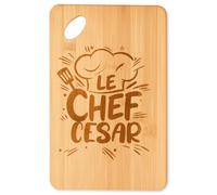 Planetee Planche à découper Le Chef César cadeau cuisine crémaillère homme
