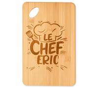 Planetee Planche à découper Le Chef Eric cadeau cuisine crémaillère homme
