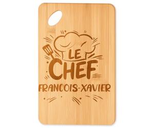 Planetee Planche à découper Le Chef François-Xavier cadeau cuisine