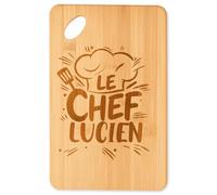 Planetee Planche à découper Le Chef Lucien cadeau cuisine crémaillère homme