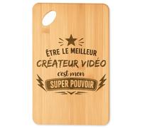 Planetee Planche à découper Meilleur Créateur vidéo Super Pouvoir cadeau