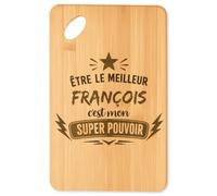 Planetee Planche à découper Meilleur François Super Pouvoir cadeau cuisine