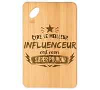 Planetee Planche à découper Meilleur Influenceur Super Pouvoir cadeau
