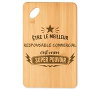 Planetee Planche à découper Meilleur Responsable commercial Super Pouvoir