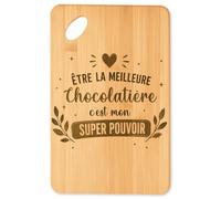 Planetee Planche à découper Meilleure Chocolatière Super pouvoir cadeau