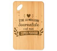 Planetee Planche à découper Meilleure Journaliste Super pouvoir cadeau