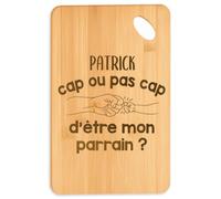 Planetee Planche à découper Patrick cap d'être mon parrain 1 Cadeau Annonce Grossesse