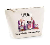 Planetee Pochette à Maquillage Laura - Trousse de Make-up, Accessoires de beauté et Coiffure - Idée Cadeau Femme, Idéal Fête des Mères
