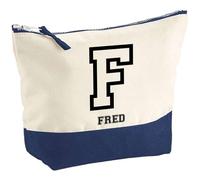 Planetee Pochette Fred Lettre Sport - Grand Format - Idée Cadeau Prénom Style Basket Université Anniversaire Oncle Parrain Beau Papa Collègue Départ Retraite Noël