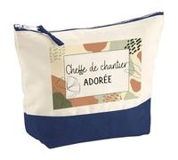 Planetee Pochette Grand Format Femme Chauffeur Routier Adorée Design Graphique Trousse Maquillage Coton Bicolore Fermeture Éclair Voyage Rangement Cadeau Femme Anniversaire Noël