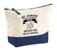 Planetee Pochette Ne sous-Estimez Pas Mots Croisés Personnalisable Prénom Idée Cadeau