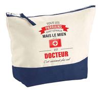 Planetee Pochette Parrain Docteur - Idée Cadeau Travail Retraite Trousse Grand Format Toilette