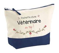 Planetee Pochette Vétérinaire Au Top - Idée Cadeau pour Collègue Travail Retraite - Trousse Maquillage Grand Format Toilette