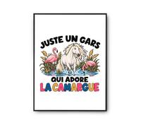 Planetee Poster Juste un gars qui adore la Camargue | Affiche Papier Photo 310 g Finition Perlée Format Taille A2 | Décoration Murale Salon Chambre Bureau | Cadeau Camarguais Crémaillère Anniversaire