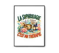 Planetee Poster La sophrologie c'est ma thérapie | Affiche Papier Photo 310 g Finition Perlée Format Taille A3 | Décoration Murale Salon Chambre Bureau | Cadeau Crémaillère Anniversaire