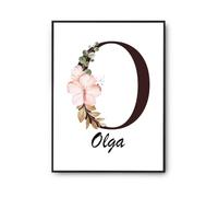 Planetee Poster Olga | Affiche Papier Photo 310 g Finition Perlée Format Taille A3 | Décoration Murale Salon Chambre Bureau | Cadeau Crémaillère Anniversaire