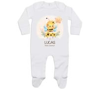 Planetee Pyjama Bébé Lucas bébé d'amour Abeille 6-12 Mois | Cadeau Bébé Garçon Grenouillère Dors Bien Coton Naissance Gars Nourrisson Baby Shower