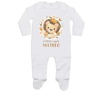 Planetee Pyjama Bébé Mathéo Lion Roi 0-3 Mois | Cadeau Bébé Garçon Grenouillère Dors Bien Coton Naissance Gars Nourrisson Baby Shower