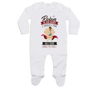 Planetee Pyjama Bébé Robin Changez Monde Humour 6-12 Mois | Cadeau Grenouillère Dors Bien Coton Naissance Nourrisson Baby Shower