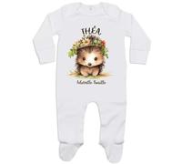Planetee Pyjama Bébé Théa Bouille d'Hérisson 0-3 Mois | Cadeau Grenouillère Dors Bien Coton Naissance Nourrisson Baby Shower