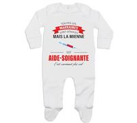 Planetee Pyjama Marraine Aide Soignante 6-12 mois | Cadeau Grenouillère Garçon ou Fille Dors bien Bébé Coton Naissance Nourrisson Baby Shower