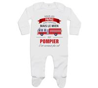 Planetee Pyjama Papa Pompier 3-6 Mois | Cadeau Grenouillère Garçon ou Fille Dors Bien Bébé Coton Naissance Nourrisson Baby Shower