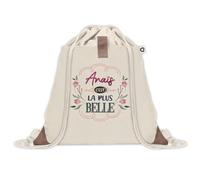 Planetee Sac à dos avec pochette Anaïs la plus belle - Sac de Gym et Sport, Sac Doudou Enfant Cadeau Fête des Mères Anniversaire Soeur Noël Tata Marraine