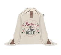 Planetee Sac à dos avec pochette Béatrice la plus belle - Sac de Gym et Sport, Sac Doudou Enfant Cadeau Fête des Mères Anniversaire Soeur Noël Tata Marraine