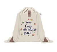 Planetee Sac à dos avec pochette Emy elle assure grave - Sac de Gym et Sport, Sac Doudou Enfant Cadeau Fête des Mères Anniversaire Soeur Noël Tata Marraine