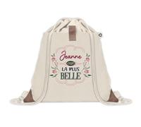 Planetee Sac à dos avec pochette Jeanne la plus belle - Sac de Gym et Sport, Sac Doudou Enfant Cadeau Fête des Mères Anniversaire Soeur Noël Tata Marraine