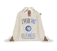 Planetee Sac à dos avec pochette J'peux Pas Alignees Astrologie | Sac de Sport et Gym avec cordelettes en Toile | Idée Cadeau Collègue Noël Anniversaire | Sac Doudou