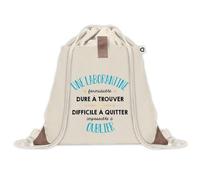 Planetee Sac à dos avec pochette Une Laborantine Formidable - Sac de Sport et Gym avec cordelettes en Toile - Idée Cadeau Collègue Noël Anniversaire - Sac Doudou