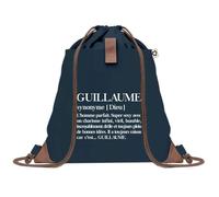 Planetee Sac à dos Bleu avec pochette Guillaume Définition - Sac de Sport et Gym avec Cordelettes en Toile - Sac Doudou - Idée Cadeau Original Collègue, Anniversaire ou Départ Retraite