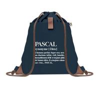 Planetee Sac à dos Bleu avec pochette Pascal Définition - Sac de Sport et Gym avec Cordelettes en Toile - Sac Doudou - Idée Cadeau Original Collègue, Anniversaire ou Départ Retraite