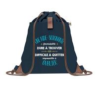Planetee Sac à dos Bleu avec pochette Une Aide-soignante Formidable - Sac de Sport et Gym avec Cordelettes en Toile - Sac Doudou - Idée Cadeau Original Collègue, Anniversaire ou Départ Retraite
