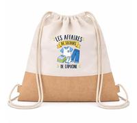 Planetee Sac à Dos Toile et Jute Capucine : Les affaires de secours | Sac Crèche École Maternelle Petite Section | Coton et Fond Jute 7 L | Cadeau Rentrée Fille