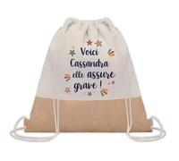 Planetee Sac à dos toile et jute Cassandra elle assure grave ! | Sac de Sport et Gym, Sac Doudou Enfant Cadeau Fête des Mères Anniversaire Soeur Noël Tata Marraine