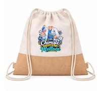 Planetee Sac à Dos Toile et Jute Chimiste C'est juste la Meilleure Métier | Sac de Sport en Coton Sergé 160 g/m² avec Fond en Jute 7 L | Gym Piscine École | Cadeau Enfant Ado Rentrée Anniversaire