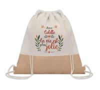 Planetee Sac à dos toile et jute Colette la vie est plus jolie | Sac de Sport et Gym, Sac Doudou Enfant Cadeau Fête des Mères Anniversaire Soeur Noël Tata Marraine
