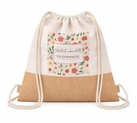 Planetee Sac à dos toile et jute Femme Assistante administratif exceptionnelle motif fleurs Sac léger quotidien ville sport voyage Cadeau Femme Anniversaire Noël