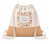 Planetee Sac à dos toile et jute Femme Ingénieur exceptionnelle motif fleurs Sac léger quotidien ville sport voyage Cadeau Femme Anniversaire Noël