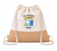 Planetee Sac à Dos Toile et Jute Héloïse : Les affaires de secours | Sac Crèche École Maternelle Petite Section | Coton et Fond Jute 7 L | Cadeau Rentrée Fille