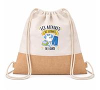 Planetee Sac à Dos Toile et Jute Louise : Les affaires de secours | Sac Crèche École Maternelle Petite Section | Coton et Fond Jute 7 L | Cadeau Rentrée Fille